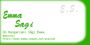 emma sagi business card